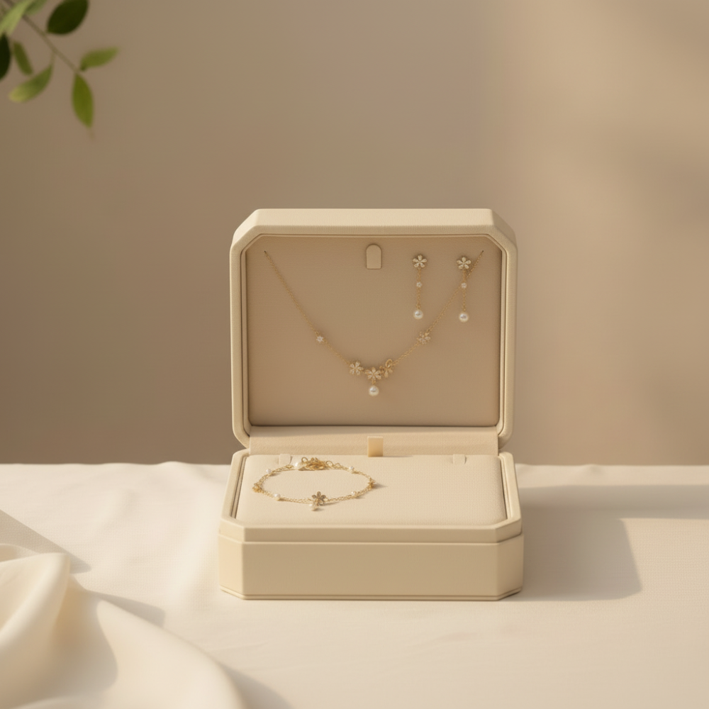 Gold Plated Stainless Steel Jewelry Set