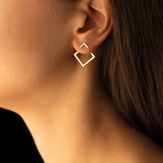 Connecting Rhombus - Simple Geometric Earrings