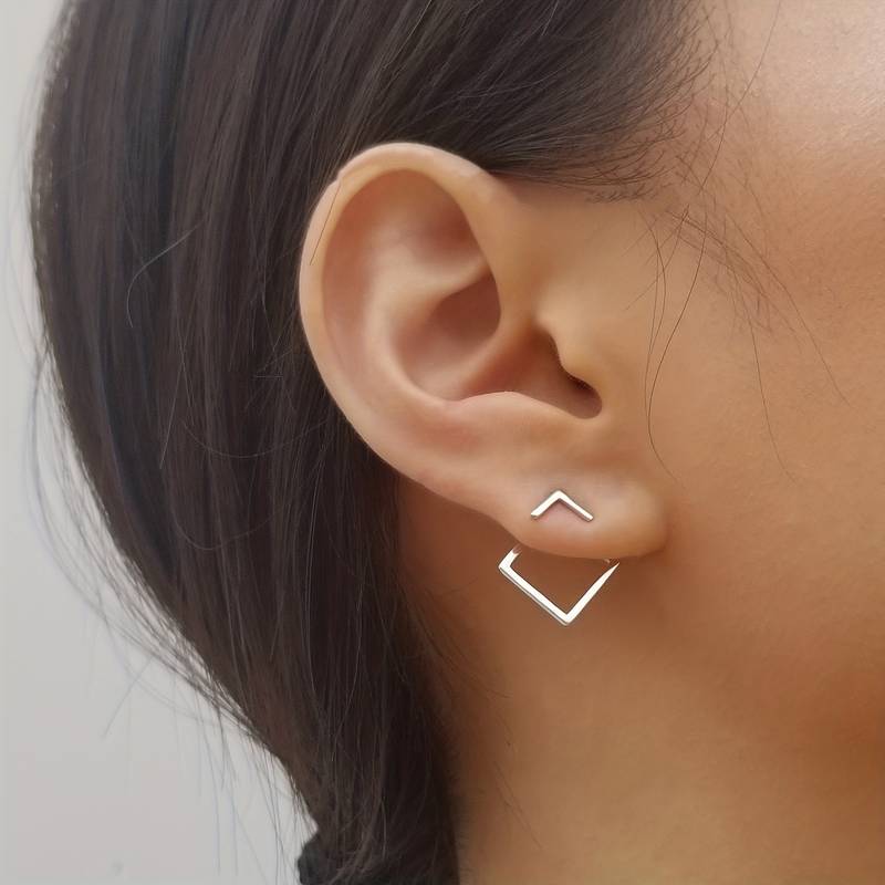 Connecting Rhombus - Simple Geometric Earrings