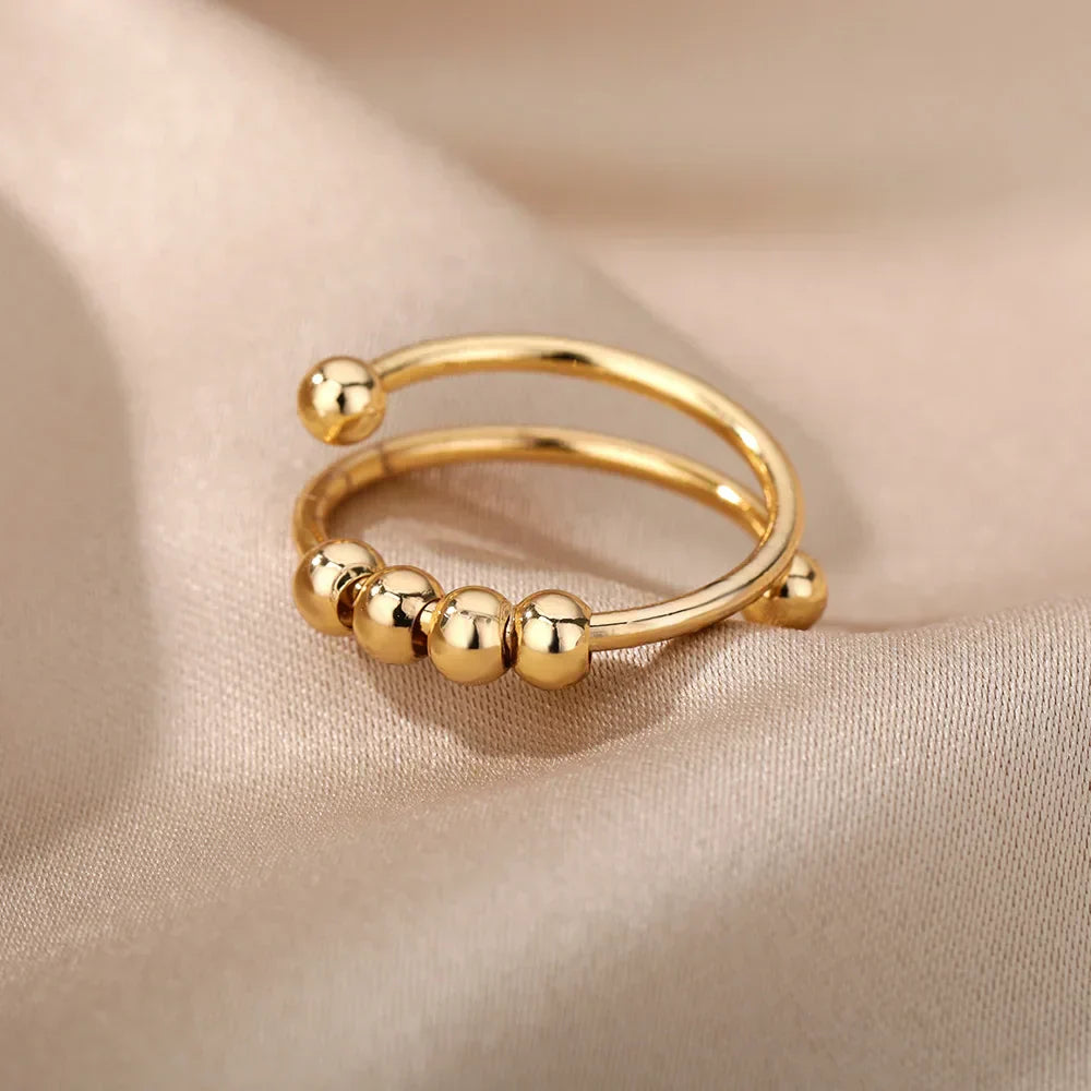 Maelis – Anti-Stress Ring with Spinning Beads