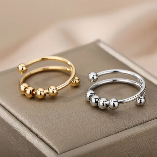 Maelis – Anti-Stress Ring with Spinning Beads