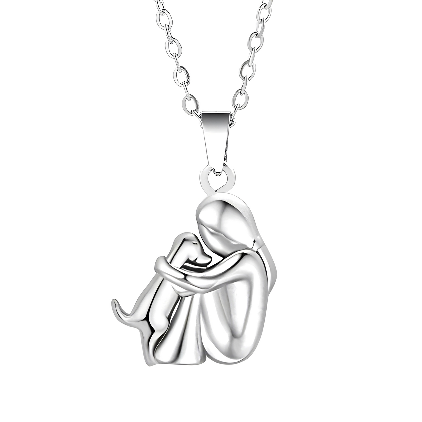 Neko – Necklace Pendant Hug Dog and Owner