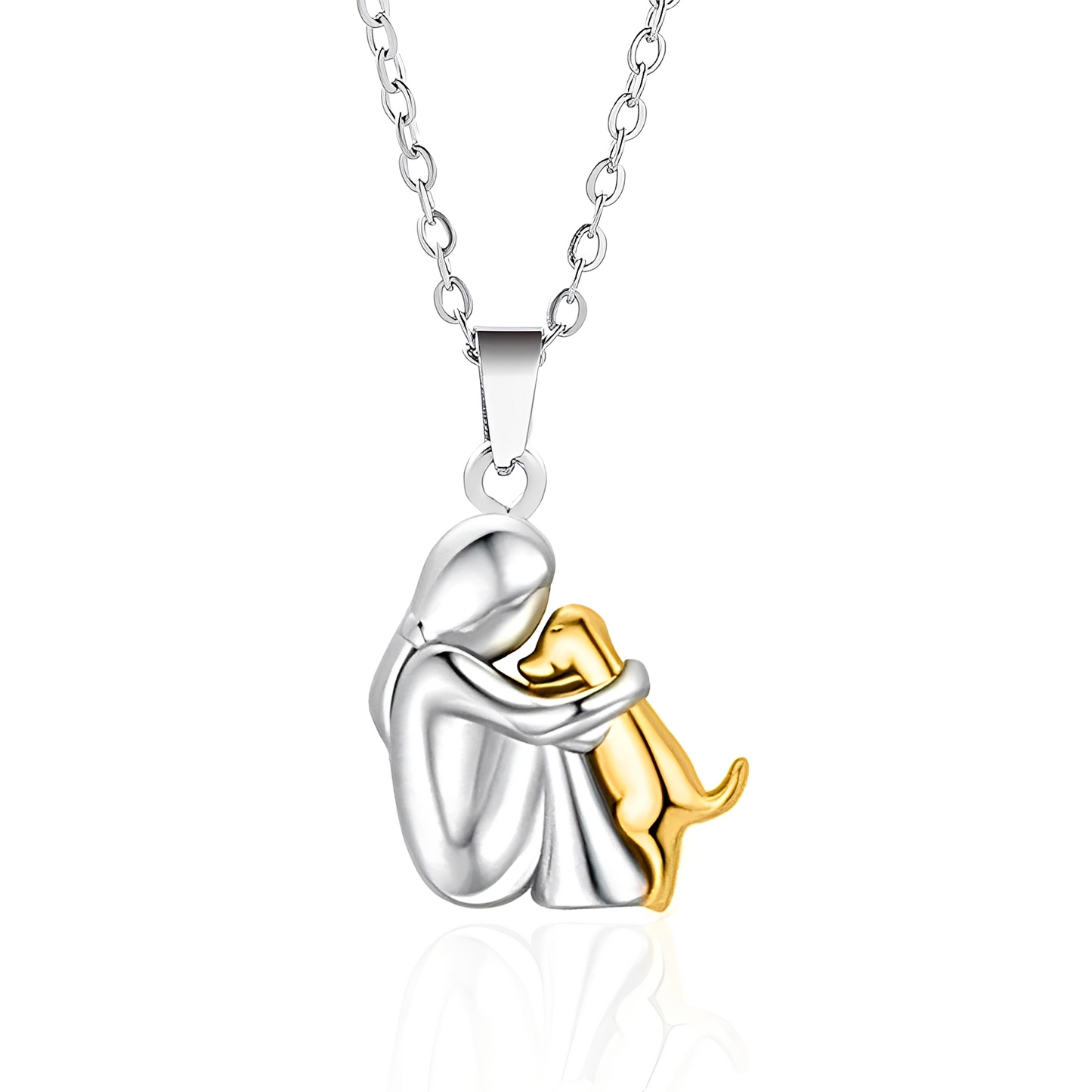 Neko – Necklace Pendant Hug Dog and Owner