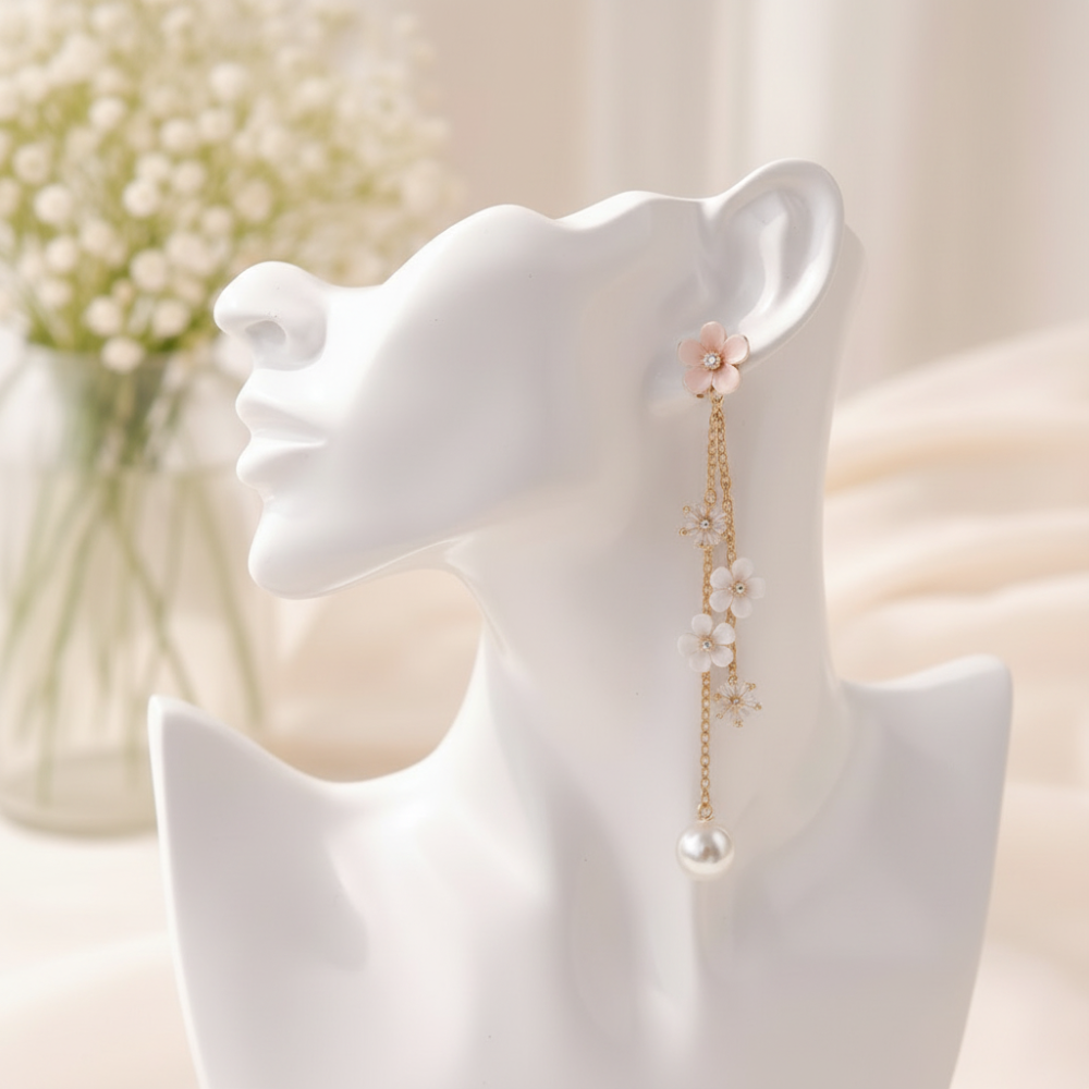 Gold Plated Stainless Steel Drop Earrings