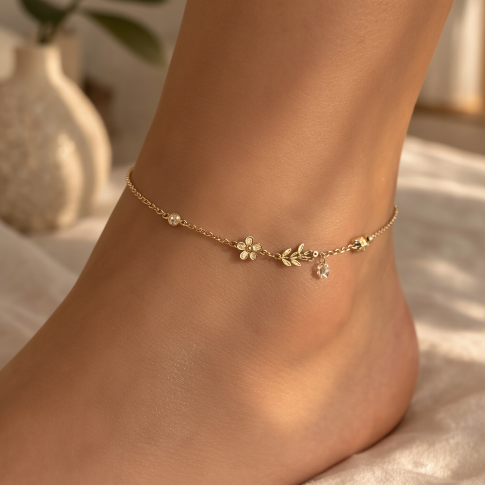 Gold Plated Stainless Steel Anklet