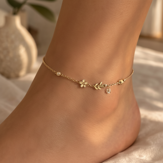 Gold Plated Stainless Steel Anklet