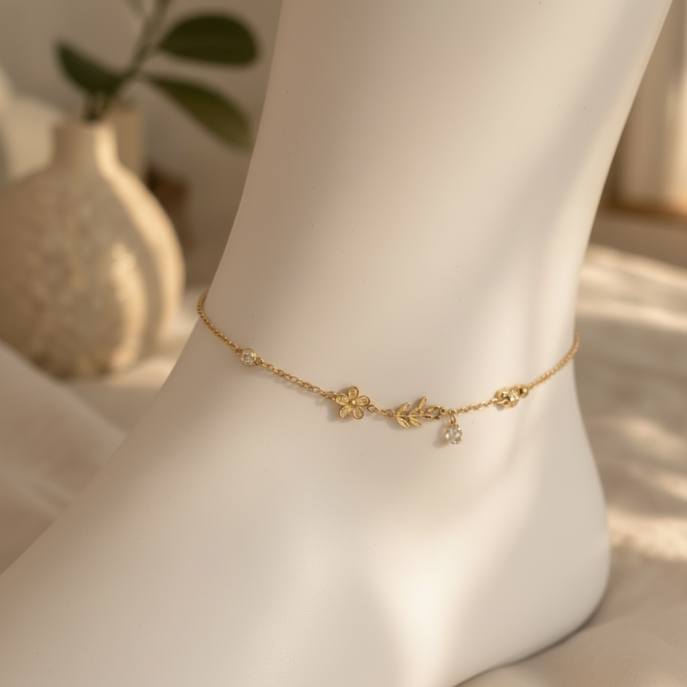 Gold Plated Stainless Steel Anklet