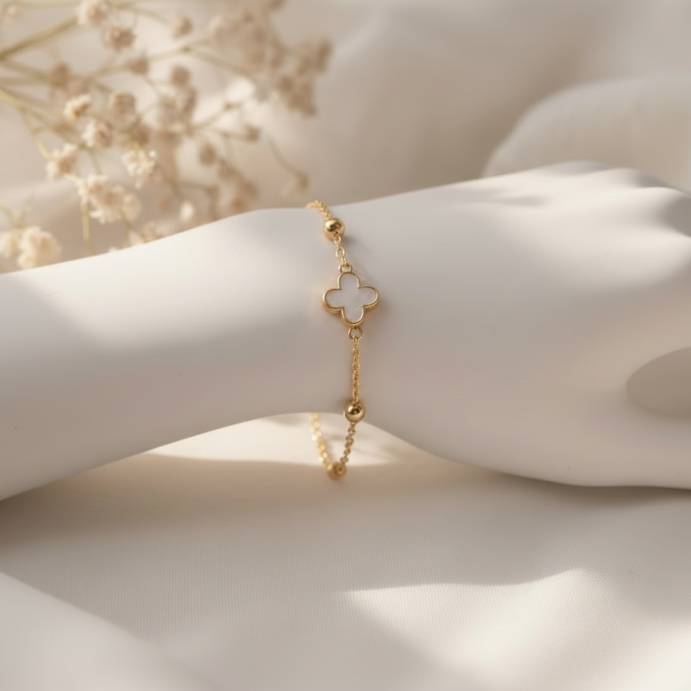 Gold Stainless Steel Charm Bracelet